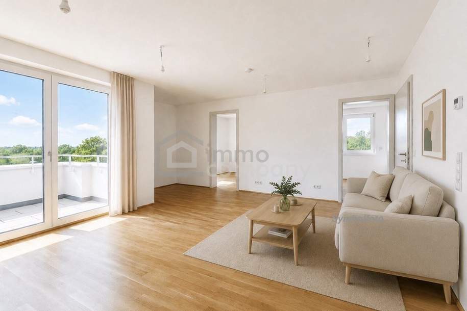 ERSTBEZUG | 3-Zimmer-Traumwohnung mit Balkon in Grünruhelage | Nähe U2, Lobau & Mühlwasser | 1220 Wien, Wohnung-kauf, 357.700,€, 1220 Wien 22., Donaustadt