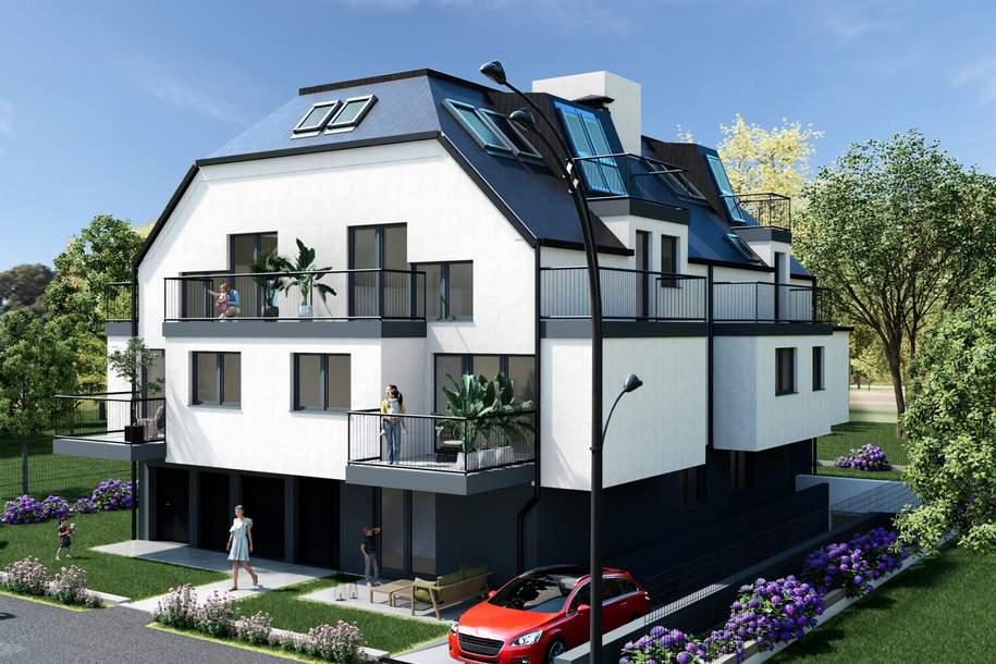 Erstbezug! 2-Zimmer Dachgeschosswohnung mit zwei Dachterrassen, Nähe Oberes Mühlwasser, Wohnung-kauf, 359.000,€, 1220 Wien 22., Donaustadt