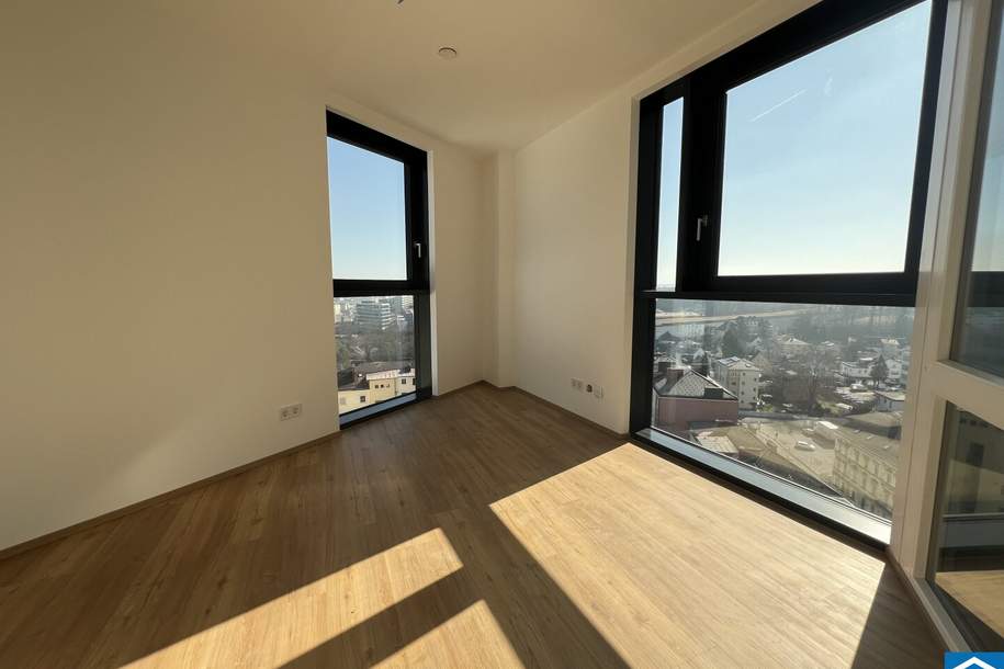 Top ausgestattete Wohnung mit 3 getrennten Räumen und Wohnküche - Urbanes Leben mit grandioser Aussicht im High Five Linz, Wohnung-miete, 1.399,00,€, 4020 Linz(Stadt)