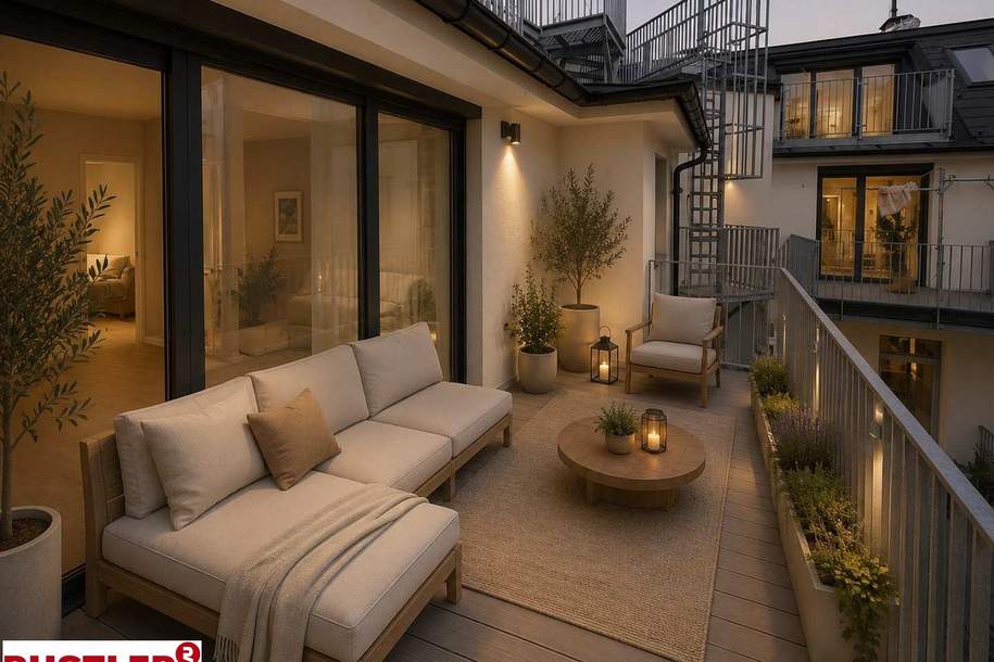 3 Zimmer Dachgeschosswohnung mit Hofseitiger Terrasse in bester Lage - Erstbezug!, Wohnung-kauf, 677.800,€, 1180 Wien 17., Hernals