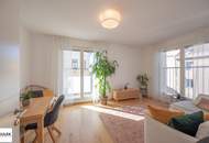 Helle, klimatisierte und möblierte Stadtwohnung: 2 Zimmer + Küche + Balkon (Abendsonne!) nahe U1 ab 1.8.26