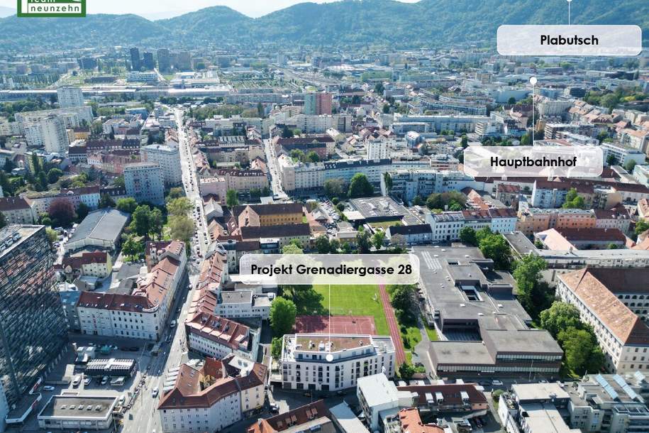 Idyllische 2-Zimmer-Wohnung mit Balkon im Herzen von Graz!, Wohnung-miete, 599,00,€, 8020 Graz(Stadt)