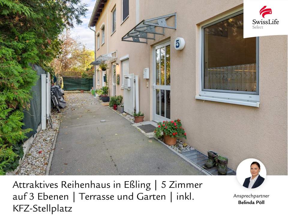 Attraktives Reihenhaus in Eßling | 5 Zimmer auf 3 Ebenen | Terrasse und Garten | inkl. KFZ-Stellplatz