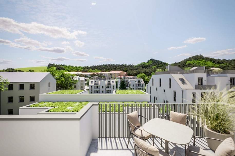 Abkühlen im hauseigenen Pool .... Ihre Traumwohnung mit Terrasse oder Garten und Fernblick Nähe Maurer Wald PROVISIONSFREI !!, Wohnung-kauf, 566.397,€, 1230 Wien 23., Liesing
