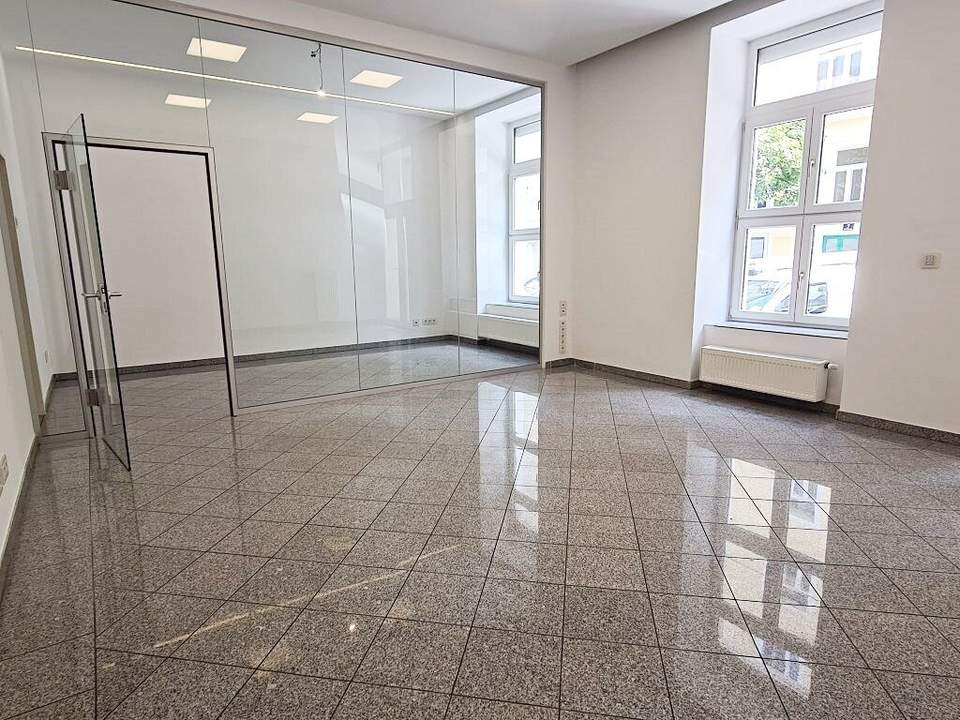 KEILGASSE, BELVEDERE-NÄHE, straßenseitiges 114 m2 Geschäftslokal - Büro - Praxis, 3 Räume, Teeküche, Sanitäranlagen