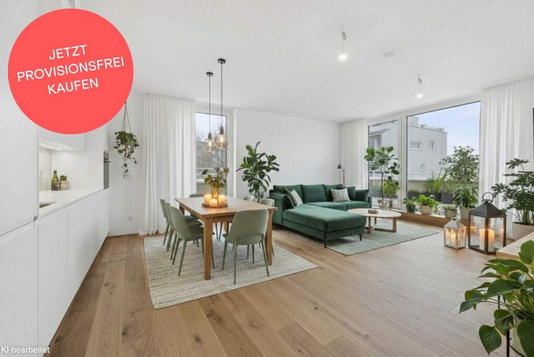 Sofort vermietbar: 3-Zimmer-Dachgeschoßwohnung mit Süd-Ost-Westausrichtung | Schrankraum | Rundum-Terrasse | Grünblick | Provisionsfrei