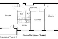 Stadtnah wohnen, individuell gestalten: 3-Zimmer-Sanierungsobjekt mit Südloggia