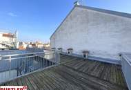 Hofruhelage und Dachterrasse in der Neubaugasse