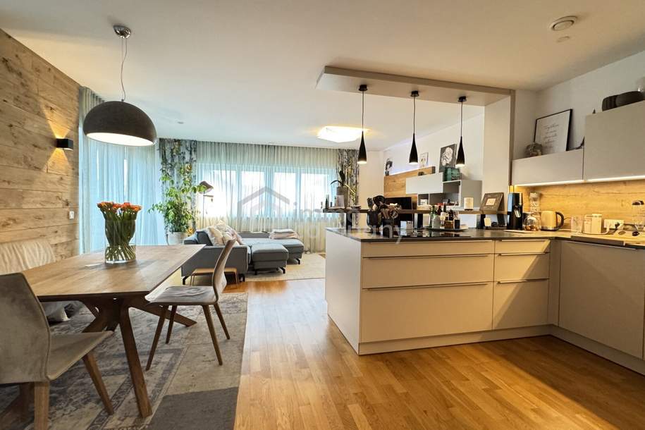 Wunderschöne Wohnung, 5 Zimmer, mit Blick über den glitzernden Attersee, in Seewalchen mit Garten und Sonnenterrasse., Wohnung-kauf, 880.000,€, 4863 Vöcklabruck