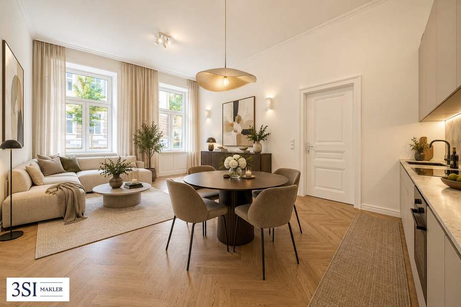 Erstbezug im Altbau: Stilvolle 2-Zimmer-Wohnung in der Löwenherzgasse, Wohnung-kauf, 229.000,€, 1030 Wien 3., Landstraße
