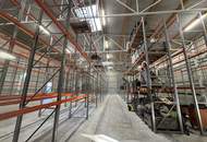 Lagerhalle mit 580 m² in Lichtenwörth – 6 m Höhe, Schwerlastregale, Sektionaltor & Parkplatz