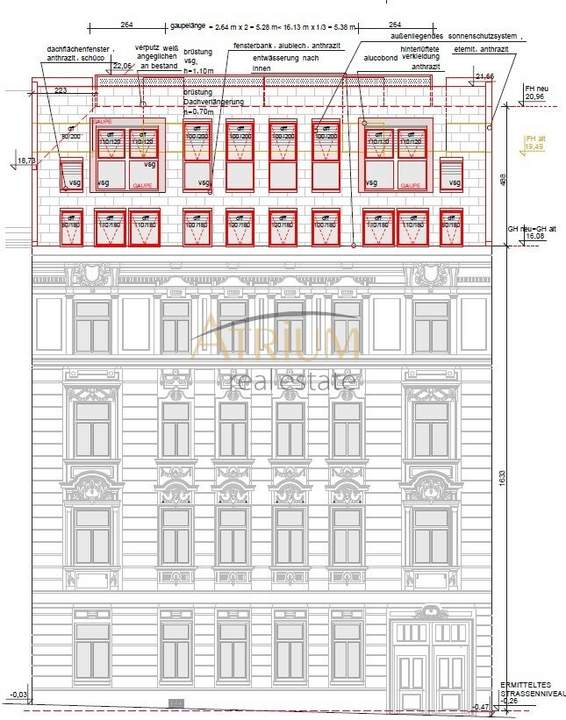 Rohdachboden mit Baugenehmigung für 3 hochwertige Maisonette-Wohnungen
