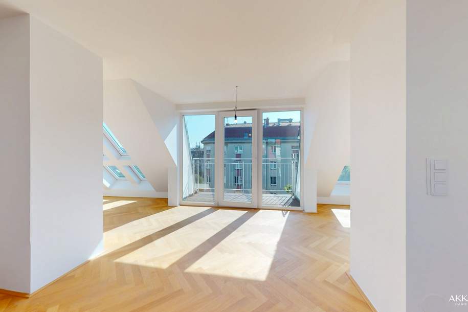 Helle Dachgeschoßwohnung mit 3 Zimmern und Terrassen in Wien-Alsergrund, Wohnung-kauf, 810.000,€, 1090 Wien 9., Alsergrund