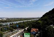 Grenze Klosterneuburg/Wien, im 19. Bezirk. Garçonnière schlüsselfertig mit Bergsauna &amp; Weitblick - Wald | Berg | Fluss ,Top 7k. - WOHNTRAUM