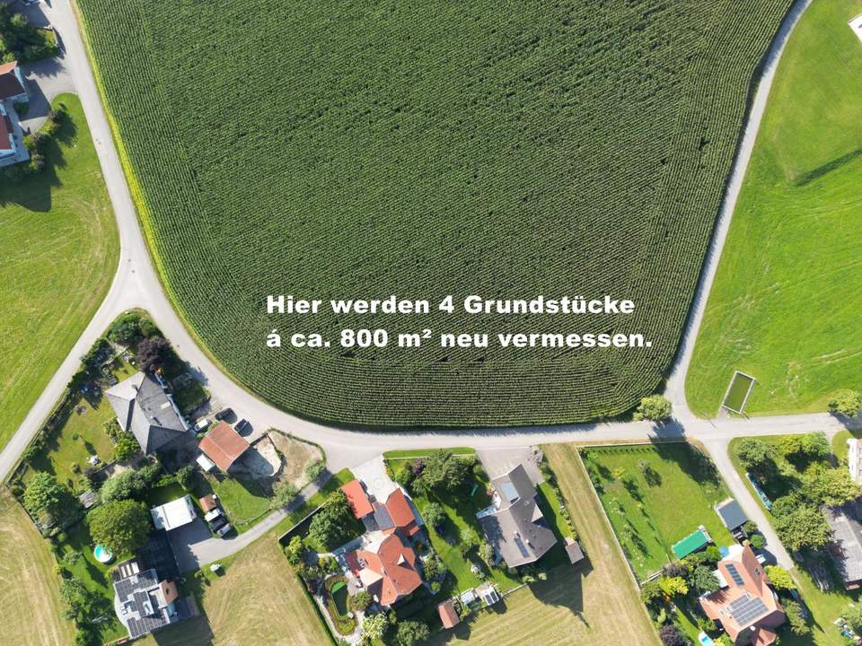 Neu vermessene Grundstücke in Breitenried
