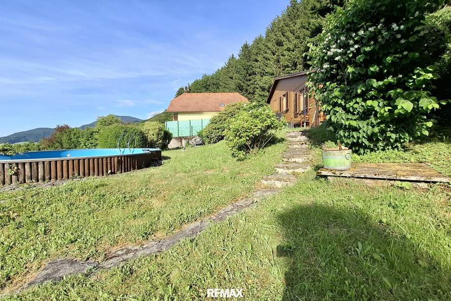Erholung im Grünen oder Wohntraum verwirklichen – Grundstück mit Wochenendhaus in Kirchberg an der Pielach, Haus-kauf, 139.000,€, 3204 Sankt Pölten(Land)