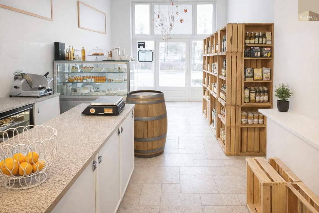 Außergewöhnliches Geschäftslokal mit charmanten Keller