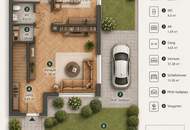 Exklusive Doppelhaushälfte mit großzügiger Dachterrasse direkt am Mühlwasser | Eigengrund | Schlüsselfertig