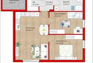 Gartenwohnung im Niedrigenergiehaus mit 3 Zimmern, Solar/Wärmepumpe, Terrasse, Garten und 2 Parkplätze