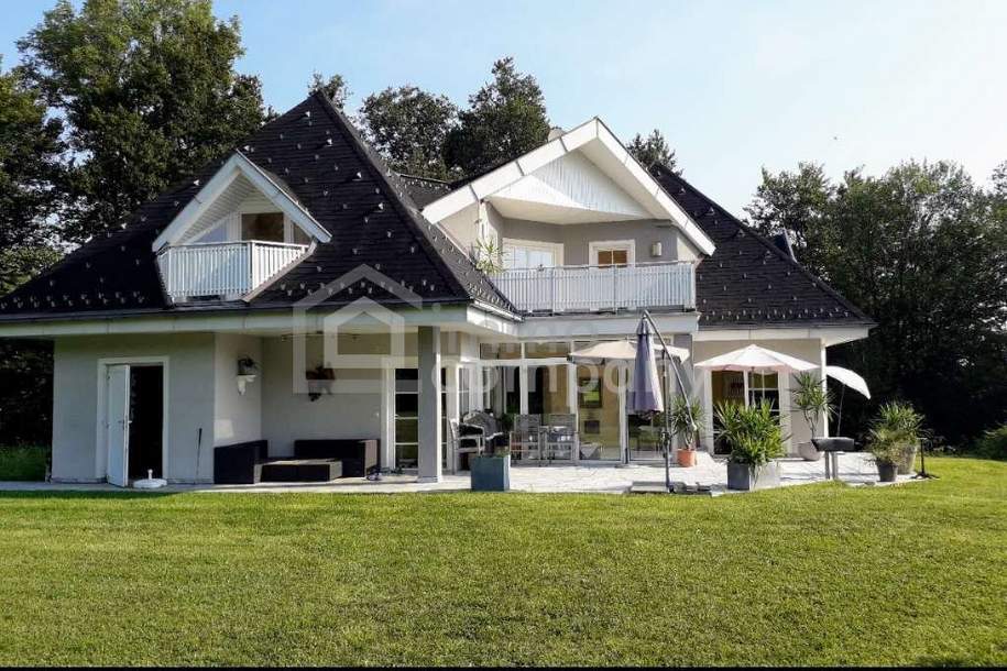 Villa in Einzellage und möglicher zusätzlicher Bebauung mit 5 Doppelhäusern, Haus-kauf, 2.500.000,€, 9020 Klagenfurt(Stadt)