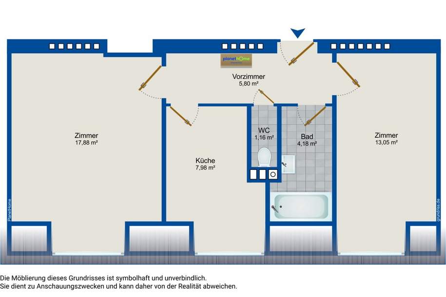 Achtung Anlegerwohnung! Stadtwohnung mit perfekter Raumaufteilung!, Wohnung-kauf, 235.000,€, 1150 Wien 15., Rudolfsheim-Fünfhaus