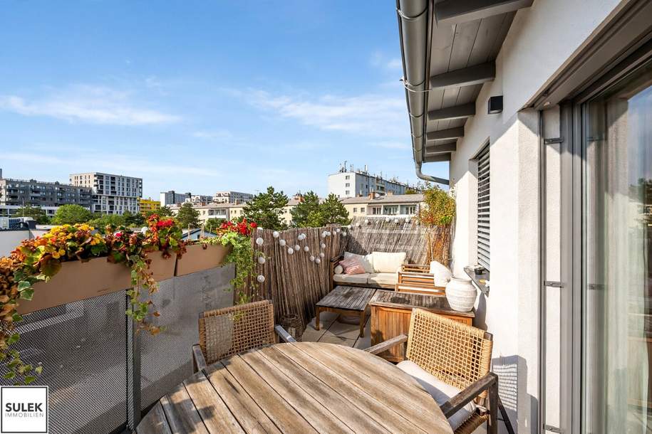 Schöne 2-Zimmer-DG-Neubauwohnung mit Abstellraum, Tageslicht-Bad, Terrasse (Abendsonne!) mit U6-Anbindung, Wohnung-miete, 1.234,86,€, 1230 Wien 23., Liesing