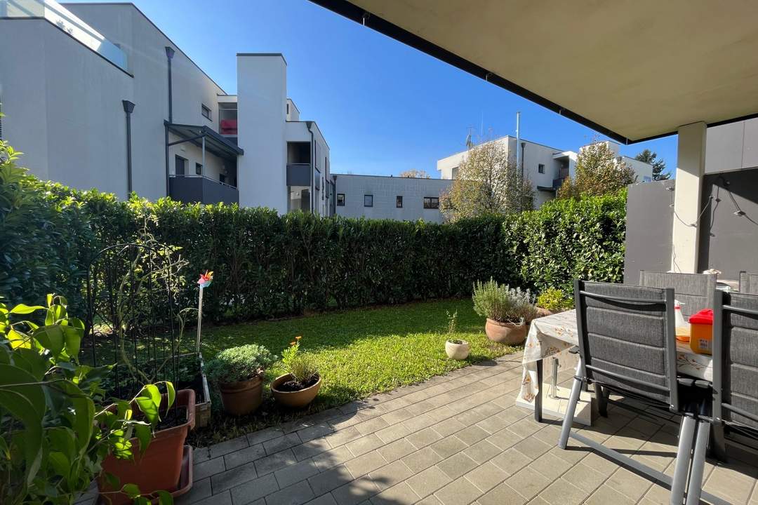 Verkauf einer vermieteten 2-Zimmerwohnung mit Terrasse und Garten
