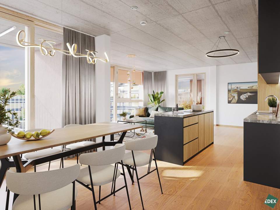 VILLAGE IM DRITTEN | MODERNE 2-ZIMMER WOHNUNG MIT BALKON & LOGGIA