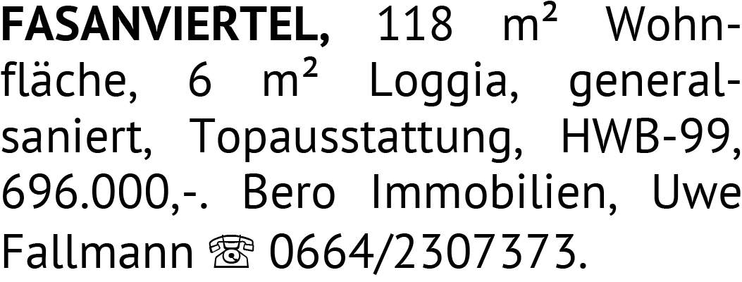 FASANVIERTEL, 118 m² Wohnfläche,