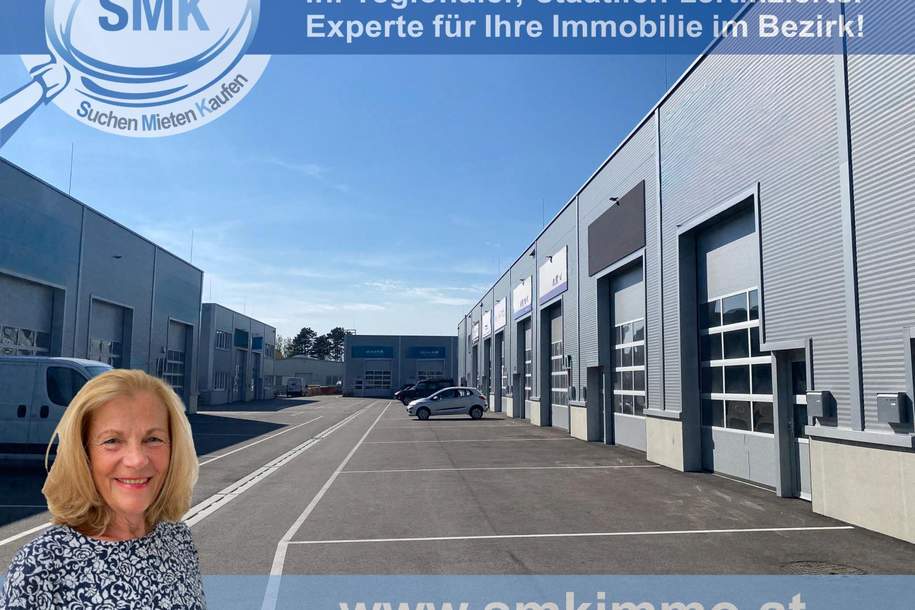 RARITÄT – KLEINE HALLE – ENTSPANNTES ARBEITEN IM NEUEN GEWERBEPARK!, Gewerbeobjekt-miete, 1.662,20,€, 2104 Korneuburg