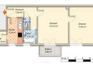 Hofseitige 2-Zimmer-Wohnung mit Balkon in Top-Lage der Praterstraße – 1020 Wien