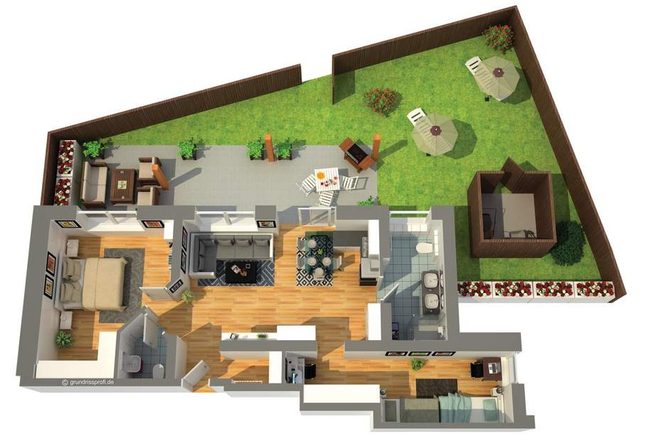 Gartenwohnung mit Charme – Lichtdurchflutet &amp; modern - Top 01, Wohnung-kauf, 324.179,€, 6542 Landeck