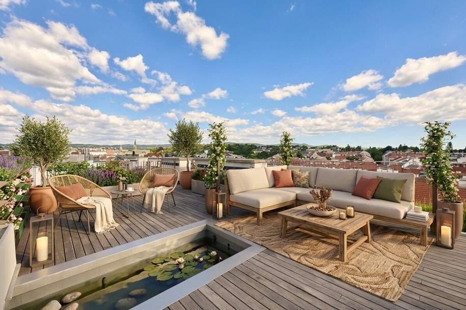 WOW | Weitblick über Wiens Dächer | Außergewöhnliche Glasflächen | Top-Ausstattung | Nähe Währinger Straße und Aumannplatz, Wohnung-kauf, 1.290.000,€, 1180 Wien 17., Hernals