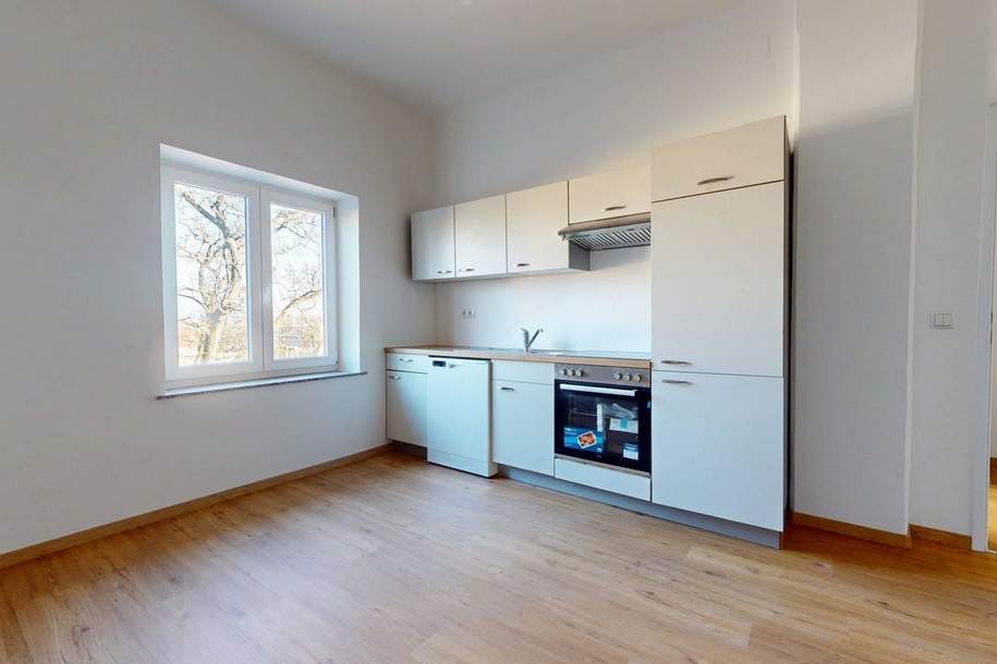 Charmante 37,57 m² Dachgeschosswohnung (1 Zi.) im 3. OG in Graz-Puntigam, Wohnung-miete, 497,08,€, 8055 Graz(Stadt)