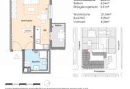 1-Zimmer Wohnung in Innenhofruhelage - ab 01.05.2026 beziehbar!