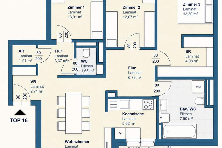 Großzügige Wohnidylle | Loggia UND Balkon!, Wohnung-miete, 1.290,24,€, 8020 Graz(Stadt)