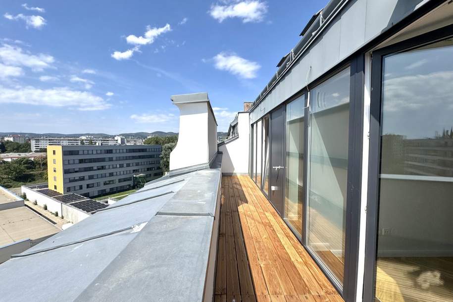 Dachgeschossmaisonette mit 360 Grad Dachterrasse - 5 Zimmer, Wohnung-kauf, 850.000,€, 1200 Wien 20., Brigittenau