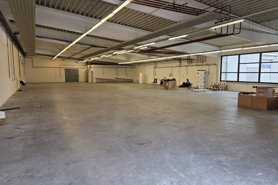 Lagerhalle / Produktionshalle mit 6 m Hallenhöhe, Verladerampe und 24/7-Zufahrt zu vermieten, Gewerbeobjekt-miete, 4.544,00,€, 2753 Wiener Neustadt(Land)