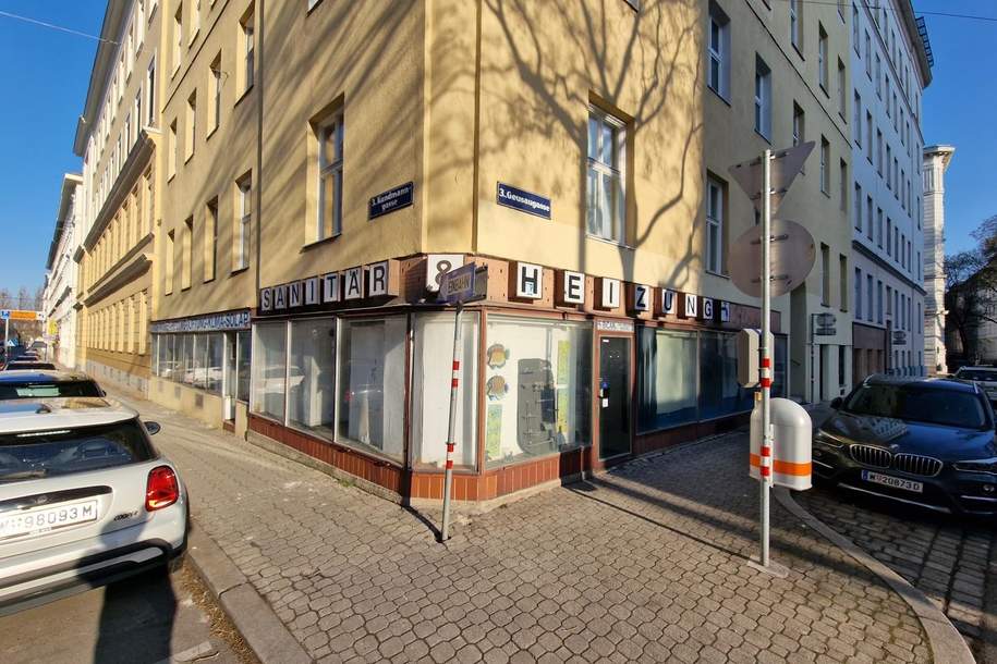 2in1 RARITÄT ++ Geschäftslokal UND Altbauwohnung ++ Nähe U3 Rochusmarkt ++ sanierungsbedürftig, Gewerbeobjekt-kauf, 525.000,€, 1030 Wien 3., Landstraße