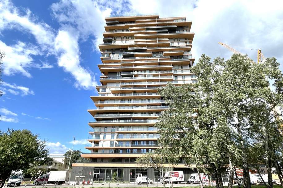 ***Grünblick im Viertel Zwei – Exklusives Wohnen über den Dächern Wiens - Infinity Rooftop-Pool - Panoramasauna - Fitnessbereich***, Wohnung-miete, 2.500,00,€, 1020 Wien 2., Leopoldstadt