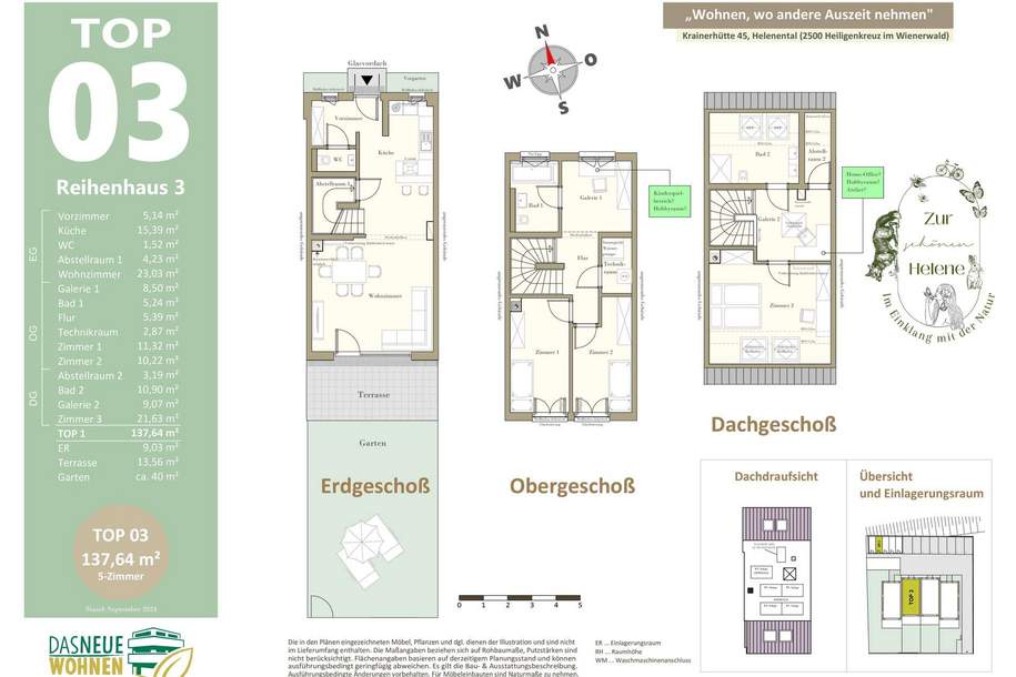 Wohnen im Helenental bei Baden: Architekten-Reihenhäuser in Niedrigstenergiebauweise, Haus-kauf, 636.858,€, 2500 Baden