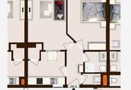 Moderne 2,5-Zimmer-Wohnung (WG-tauglich) mit französischem Balkon nahe der Mur im Bezirk Lend