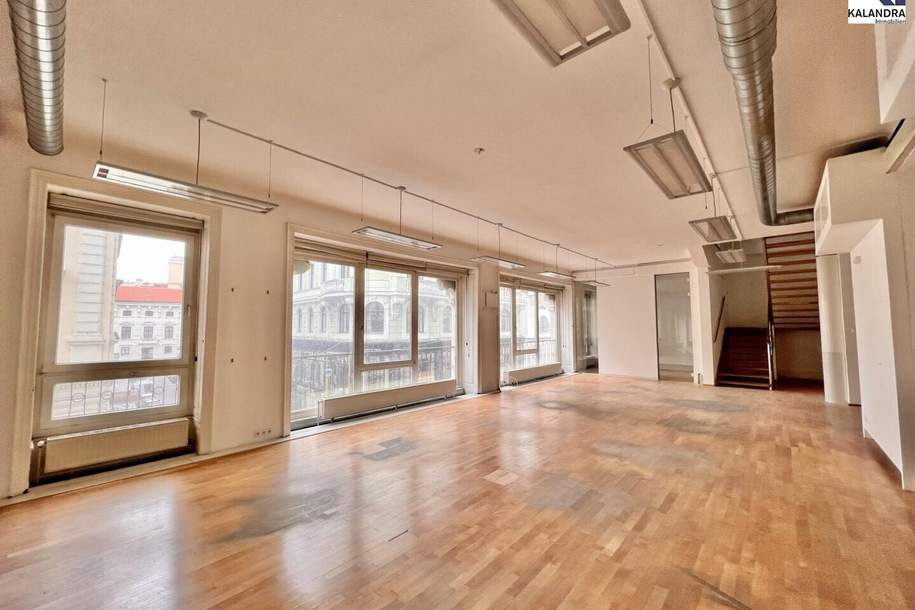 360° TOUR // REPRÄSENTATIVES ALTBAUBÜRO nahe ALBERTINA, Gewerbeobjekt-miete, 14.772,80,€, 1010 Wien 1., Innere Stadt
