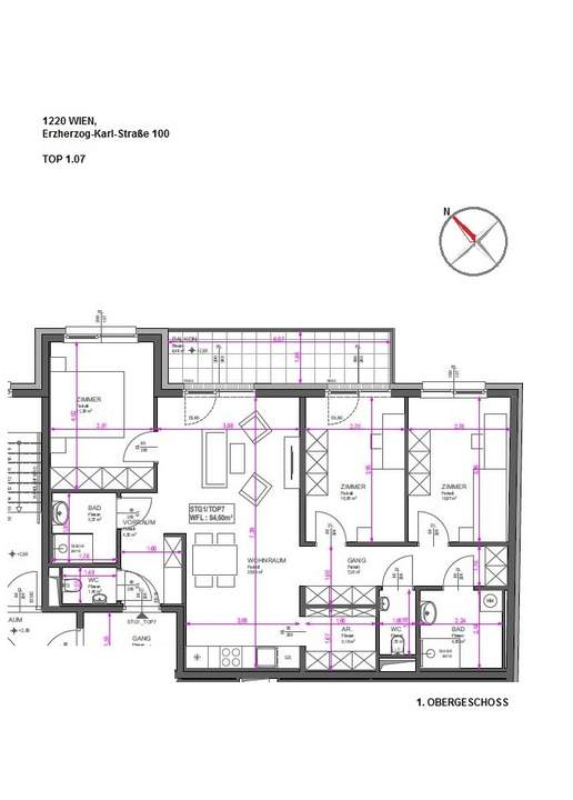 Ihr neues Zuhause: 4-Zimmer-Wohnung mit Balkon in idyllischer Grünlage nahe Donau - ERSTBEZUG!