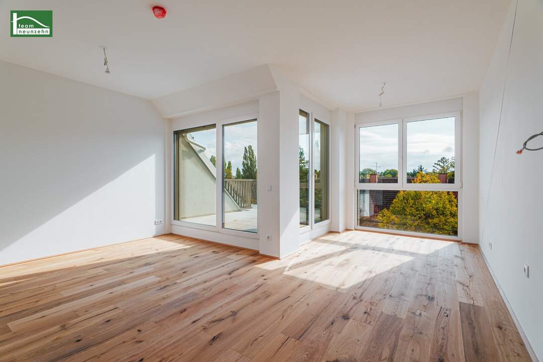 Nachhaltige Dachgeschoss-Wohnung mit geräumiger Terrasse in Rodaun - Erstbezug mit Luftwärmepumpe