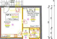 Erstbezug! 2-Zimmer Wohnung mit Balkon, Nähe Bahnhof Stammersdorf