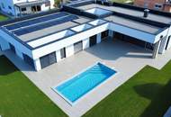 NEUER PREIS Exklusiver Wohntraum – Neubau-Bungalow mit Pool &amp; Doppelgarage - Erstbezug