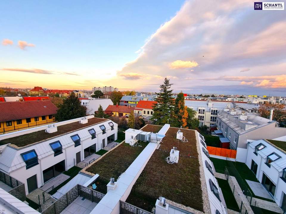 HERBSTAKTION! Einfach genial! Penthouse auf einer Ebene mit 2 Terrassen + Dachterrasse + 5 Zimmer + Garage + Erdwärme + Ruhelage! Nachhaltig und zukunftssicher investiert!