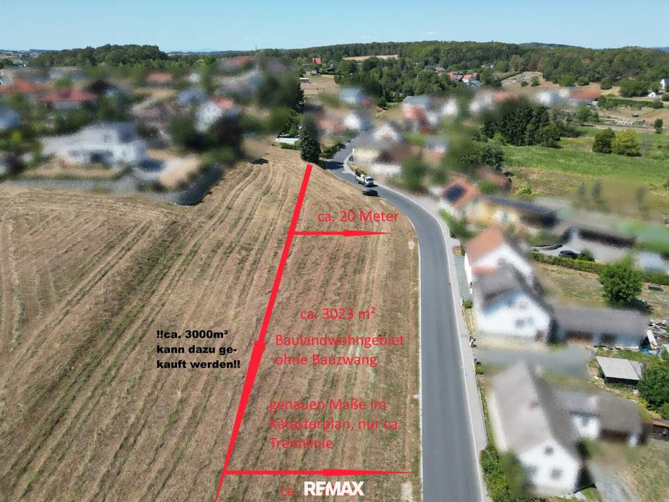 Großes Baugrundstück ca 3.032 m² in 7540 Krottendorf bei Güssing - Ihr Traum vom Eigenheim - ohne Bauzwang!