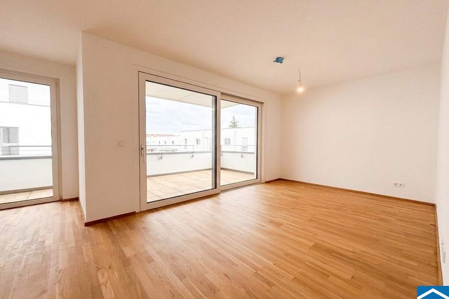 Erstbezug - Geräumige 2-Zimmer Wohnung mit Freifläche, Wohnung-miete, 945,00,€, 2700 Wiener Neustadt(Stadt)